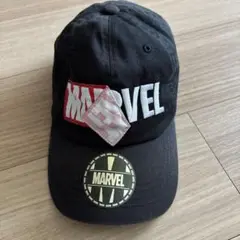 MARVEL ロゴ刺繍 黒キャップ