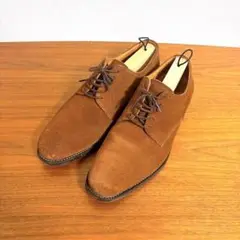 美品 SCOTCH GRAIN 外羽根 プレーントゥ スエード 26cm EEE