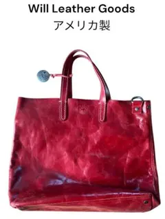 Will Leather Goods 軽量レザー トート肩がけ用ストラップ付