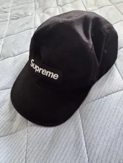 Supreme 黒キャップ アメリカ製