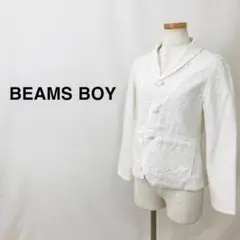 ・BEAMS BOY ビームスボーイ 総レースジャケット ホワイト レディース