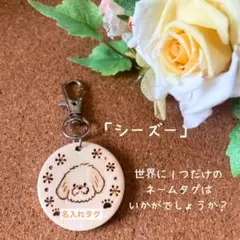 ハンドメイド　ドッグタグ　ネームタグ　シーズー