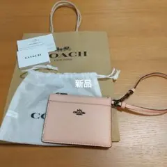 お値下げ☆(新品)コーチ カードケースリストレット