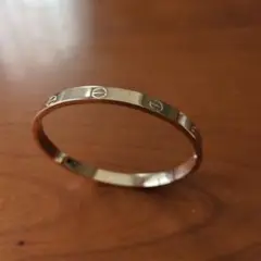ブレスレット ビスモチーフ ピンクゴールド ローズ バングル