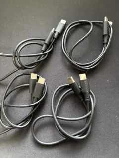USB Type-Cケーブル 4本 黒