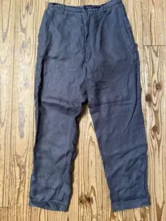URBAN RESEARCH DOORS リネン ワイドパンツ ダークグレー
