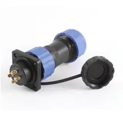 航空ケーブルコネクタソケット スクエア 防水 4ピン 4P SD20 20mm