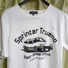 AE86　自動車Tシャツ　トヨタ スプリンタートレノ　LL表記ですがLの大きさ