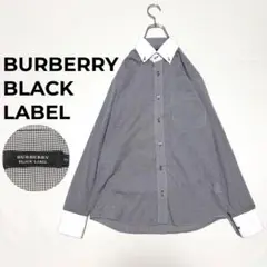 BURBERRY BLACK LABEL クレリックシャツ ギンガムチェック