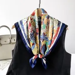 大判　スカーフ　おしゃれ シルクタッチ ストール きれいめ　通勤　バック