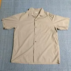 ユニクロ　メンズ半袖シャツ　ベージュ　Lサイズ