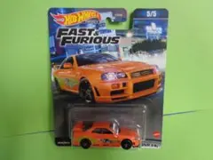 ホットウィール　ワイルドスピード　日産スカイラインGT-R　BNR34　オレンジ
