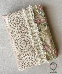 MaEuMインド刺繍リボン文庫本サイズ片側調整タイプ【tweed7】