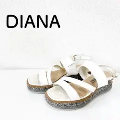 人気 DIANA ダイアナ サンダル 白 キラキラ KW55361 WHC