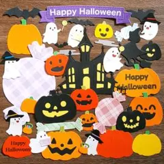 (クラフト258) カード アルバム ハロウィン かぼちゃ おばけ 動物 壁面