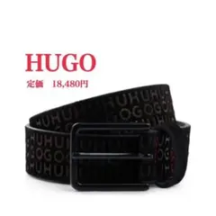 新品【HUGO BOSS】ヒューゴボス　リピートロゴ スエードベルト