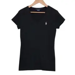 90s POLOラルフローレンスポーツ　ビンテージ半袖VネックTシャツ　刺繍ロゴ