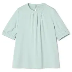 AOKI 着るスキンケア 半袖 キンセキカットTシャツ スタンドギャザー