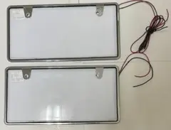 電光ナンバー器具 12V用 中板LED2枚承認品☆新品 ワールドオートプレート製 普通車用（中型LED）｜製品情報｜光るナンバープレートの