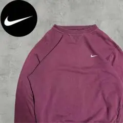 【即発送】00s初期 NIKE ナイキ スウェット トレーナー 刺繍ロゴ レッド
