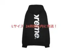 Supreme ブラック フード付きパーカー