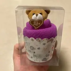 ハンカチ　ケーキハンカチ　くまストラップ