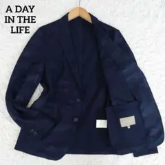 A day in the life　テーラードジャケット　ネイビー　カモフラ　S