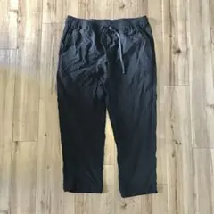 ニトリ　メンズ　クロップドパンツ　L　ブラック　シンプル　夏　涼しい　定番　快適