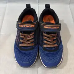 19cm SKECHERS LIGHTS 青 スニーカー