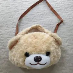 クマの顔 ショルダーバッグ ベージュ
