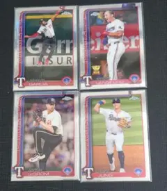 MLB Topps Chrome 2025 テキサス・レンジャーズ　4枚