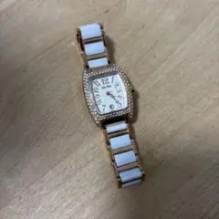 Folli Follie ストーン付ゴールドホワイト 腕時計