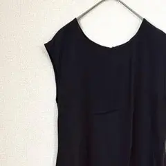 Doux archives ロングワンピース クルーネック ノースリーブ リネン