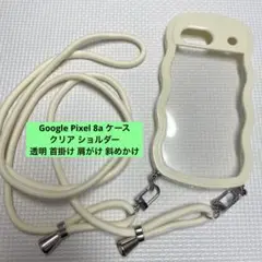 Google Pixel 8a ケース ショルダー 透明 首掛け 肩がけ