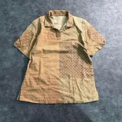 【ヴィンテージ】アジアンシャツ ネイティブ 総柄 古着usedSM16