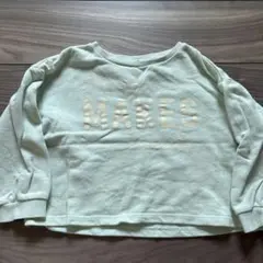 ミントグリーン プリントトレーナー 120cm