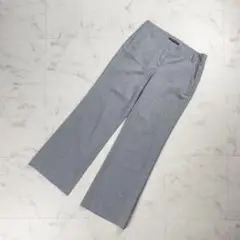 美品 theory ストレートスラックスパンツ グレー サイズ0*TC875