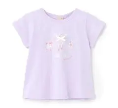 【新品未使用】プティマイン　プティプラ　半袖　Ｔシャツ　ラベンダー　90