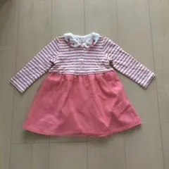ビケットクラブ　90cm　ワンピース　ボーダー　ピンク