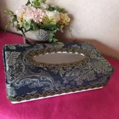 フランス美術館レプリカ柄の布使用♥花柄ティッシュボックス ♥