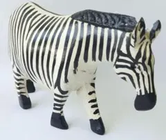 アフリカ産 木彫りシマウマ