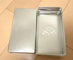 【末富 】シルバーの金属製 空き缶