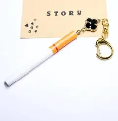 【キーホルダータバコPS】ブラック　story KP013