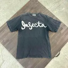 7SM1【日本製】ロゴプリントTシャツ　シングルステッチ　黒　古着used