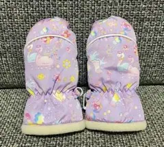 ユニコーン柄キッズ用フリース手袋