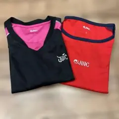 Juic 卓球半袖Ｖネック　ラウンドネック2枚セット sizeL