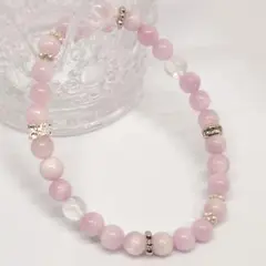 クンツァイト ブレスレット シルバー ピンク系