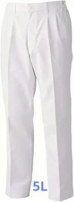 XEBEC ジーベック 男子 脇シャーリングパンツ 32/シロ 25300 5L