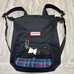 美品Familiar HUNTER リュック ファミちゃんキーホルダー付き HUNTER×familiar 初のコラボレーションが実現 親子でお揃いも