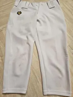 ホワイト スリムフィット 野球パンツ